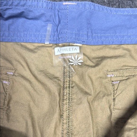 Athleta Tan and Blue Cargo Shorts - Picture 2 of 5